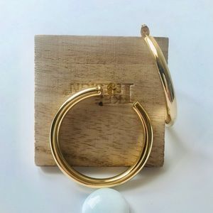 Hollow Tubular Hoops Earrings